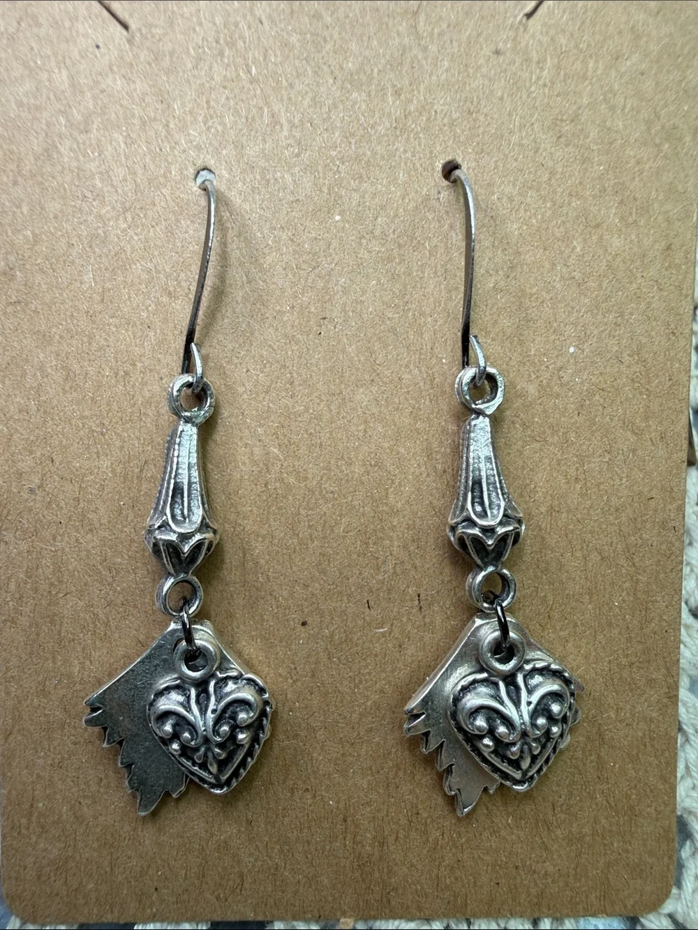 Vintage-Inspired Silver Drop Earrings - Ornate Filigree Design